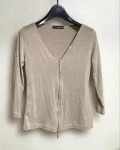Pendora ゴールドVネック カーディガンLサイズ