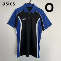 アシックス 卓球 ゲームシャツ 半袖 O 青 黒 サイバードライ JTTA