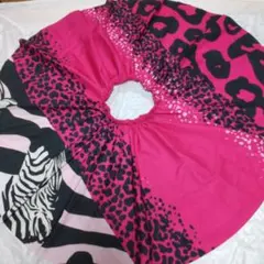 サーキュラースカート レオパード ゼブラ柄59cm