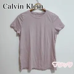 【美品】カルバンクライン パフォーマンス Tシャツ M ピンク ロゴ刺繍 綿