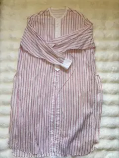 【ADAM ET ROPE’】 ストライプ シャツワンピース