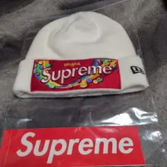 Supreme NEWERAコラボホワイト ニットビーニー