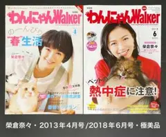 わんにゃんWalker・榮倉奈々・2013年4月号/2018年6月号 セット