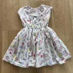 メゾピアノ アイスクリームプリント 半袖ワンピース