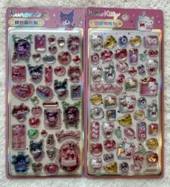 【正規品】日本未発売！マイメロ　ハローキティ　ボンボンドロップシール　3枚セット