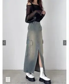 ☆GRL☆ジップデニムタイトスカート