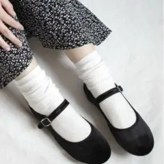 AmiAmiメリージェーンフラットシューズ 黒　38 24cm