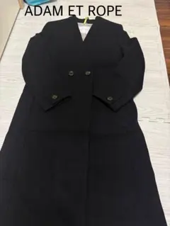 アダムエロペ オーバーサイズ チェスターコート シルク混 ダブル