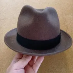 日本製　希少　廃盤　ca4la フェルトハット ブラックリボン サイズM