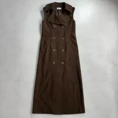 SNIDEL ジレワンピース トレンチ マキシ ブラウン 0（E370）
