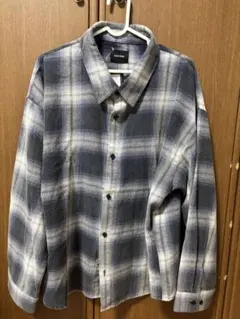 ROCHEM ヴィンテージ加工アソートオンブレチェックシャツ ブルー/M