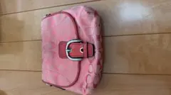 COACH シグネチャー ピンク ショルダーバッグ