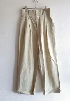 ビューティー＆ユース　セルロースブレンド バックゴム ワイドパンツ 　クリーム