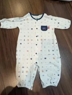 動物柄コットンロンパース 50-70cm