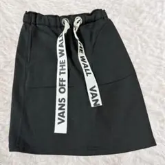【美品】VANS ロゴ入り スウェットスカート ミニ Sサイズ 小さめ ブラックのサムネイル