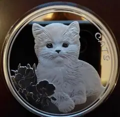 フィジー銀貨　アメリカンカール フィジー 2013年 アメリカンカール猫 2ドル記念硬貨 フィジー