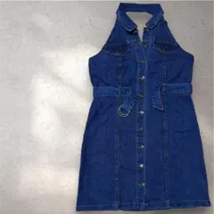 デニムノースリーブワンピース