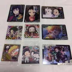 鬼滅の刃ウエハースシール4枚＋カード5枚セット