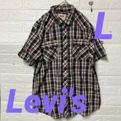 Levi's MODERN 半袖チェックシャツ 【L】