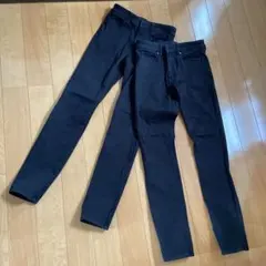 UNIQLO スキニーデニム 2本セット ブラック