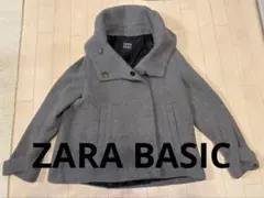 ZARA BASIC グレー ピーコート