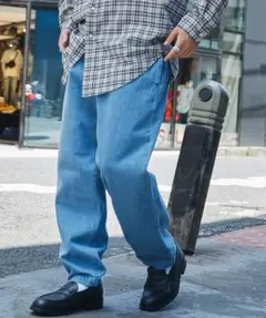 MONO-MART バルーンビッグシルエット スケーターパンツ ワイドデニム