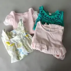 130サイズフリル付きピンクTシャツ 他まとめ売り女の子夏