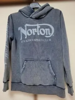Norton フード付きパーカー グレー　裏起毛　暖厚　メンズM　正規品