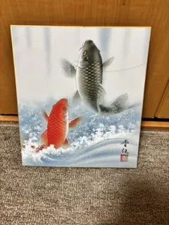 常住戦陣!! ムシブギョー 福田宏 直筆イラスト＆サイン色紙 月島仁兵衛