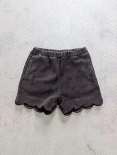 プティマイン　コーデュロイ スカラップヘム ショートパンツ　90