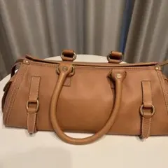 セリーヌ キャメル レザー ハンドバッグ