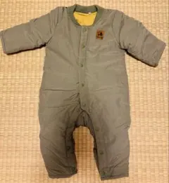 カーキ色ダウンロンパース