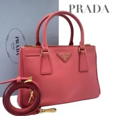 【極美品】プラダ ハンドバッグ ガレリア サフィアーノ 三角ロゴ　5440