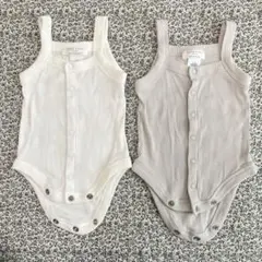 zarahomeベビー肌着 2点セット　ホワイト　グレージュ