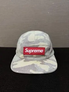 Supreme logo box 迷彩キャップ