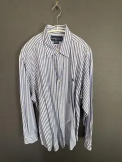 Polo Ralph Lauren 長袖シャツ 青白ストライプ