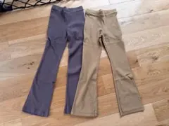 H&M キッズ レギンス 2本組140ブラウンベージュ