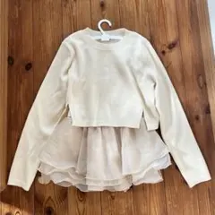 COCODEAL ペプラムブラウスレイヤードニット