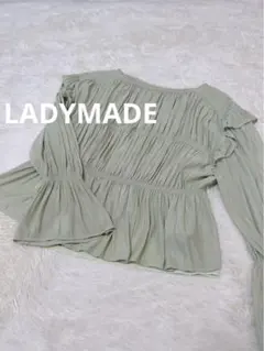 LADYMADE レディメイド✨完売✨シアー シャーリング ブラウス グリーンのサムネイル