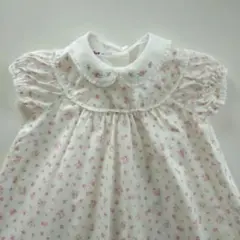 美品★80cm familiar ファミリア ピンク小花柄 半袖ワンピースのサムネイル