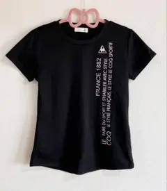 ルコックスポルティフ　ブラック Mサイズ Tシャツ フロントプリント