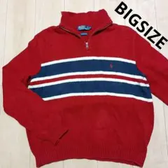 ポロラルフローレン メンズ セーター　ジップ　XL 大きいサイズ