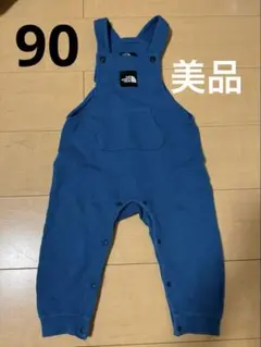 【美品】ノースフェイス　サロペット　ロンパース　90 青