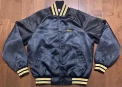 希少 80s USA製 パイレーツ サテン スタジャン M ヴィンテージ 黒