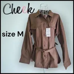 新品✩Cheek チーク　シャツ ジャケット　ブラウン　M　ベルト付