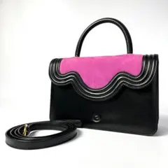 極美品 ゲラルディーニ 2way ショルダーバッグ ハンドバッグ ブラックのサムネイル