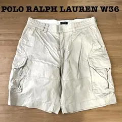 ポロ ラルフローレン カーゴショーツ ハーフパンツ ベージュ W36 古着のサムネイル