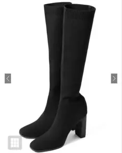 【11/30まで】GRL チャンキーヒールロングソックスブーツ zr936