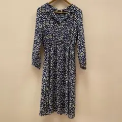 OLIVE des OLIVE 花柄ネイビーワンピース