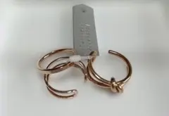 kaza リング 3点セット ピンクゴールドカラー